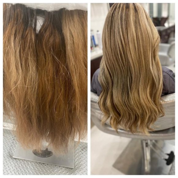 color correction on hair extensions Amoy Couture Manhattan