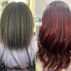 extensions with gorgeous red hair color