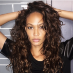 Joan Smalls with custom hair color and extensions Amoy Couture NYC