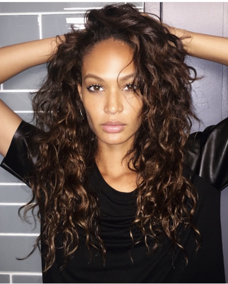Joan Smalls with custom hair color and extensions Amoy Couture
