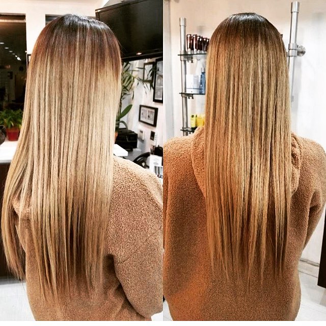 blonde highlights shadow root amoy couture hair salon Manhattan NYC